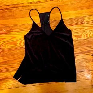 Black velour tank